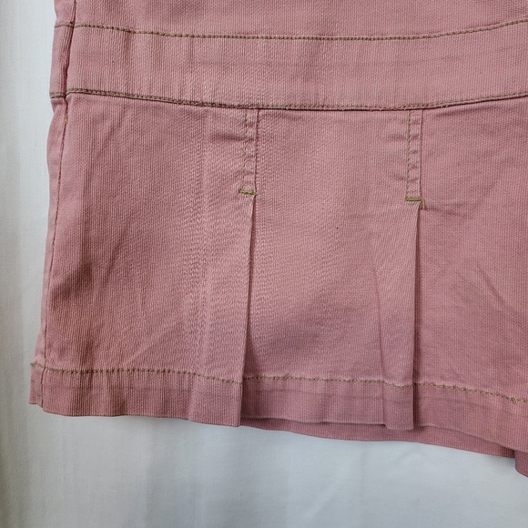 Plugg Vintage Juniors/Women Y2k Pink Pleated Retro Mid Rise Mini Skirt Sz 17 New - Picture 5 of 9